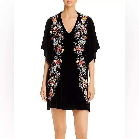 Johnny Was | Dresses | Nwot Johnny Was Isla Embroidered Velvet Dress Size  Small